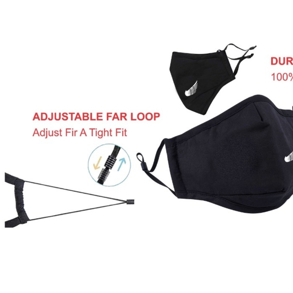 Adjustable training mask 2 LYRS - with nose clip - Picture 2 of 4